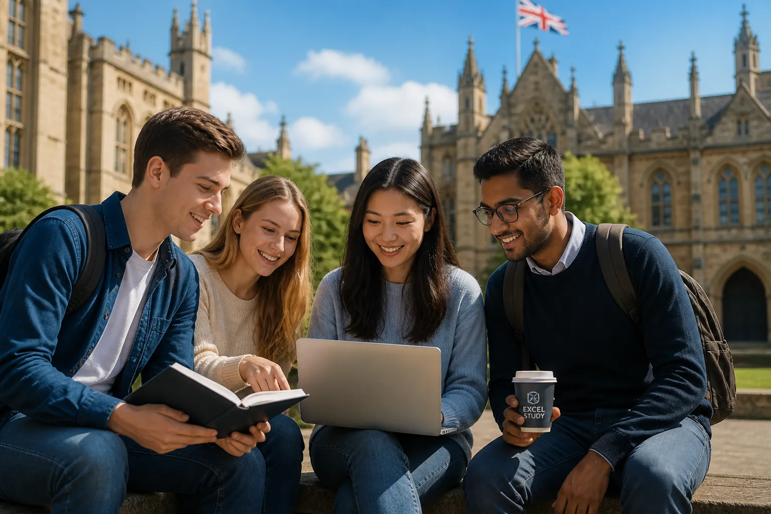 Students studying
